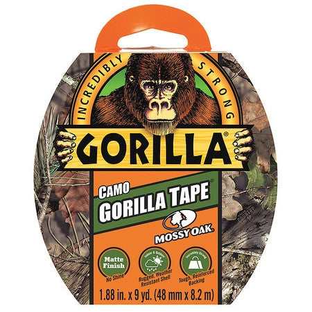 GORILLA TAPE Duct Tape, 2 In x 9 yd, 13 mil, Camouflage