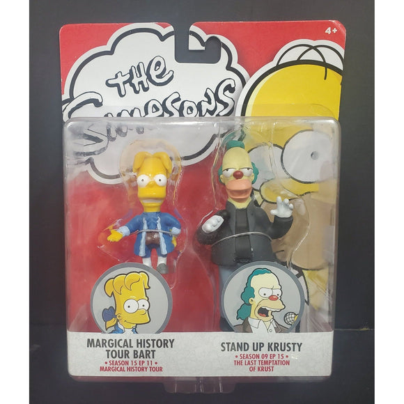The Simpsons Margical History Tour Bart & Stand Up Krusty Figurines