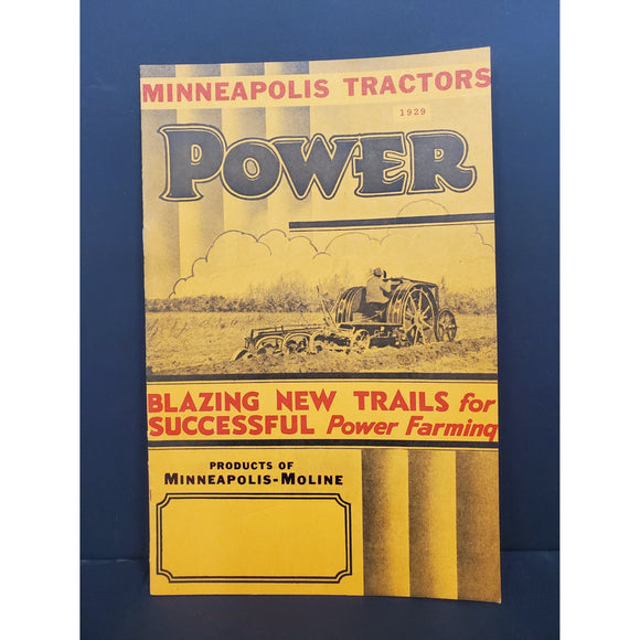 Minneapolis Tractors 1929 - Power