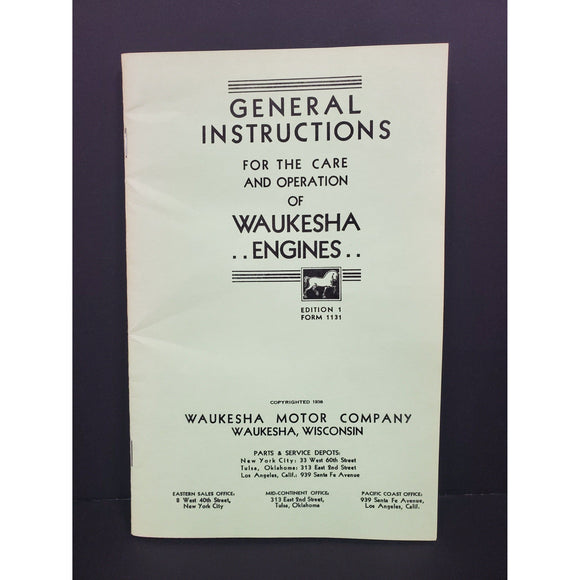 Waukesha Engines - General Instructions