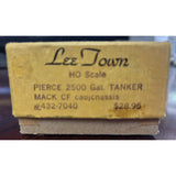 HO Scale Lee Town Pierce 2500 Gallon Tanker Mack CF cab & chassis