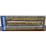 HO Scale Walther's D&RGW 4 Stripe Heavy Weight Passenger Train 6 Cars