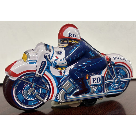 Schuco Tin Litho Police Motorcycle