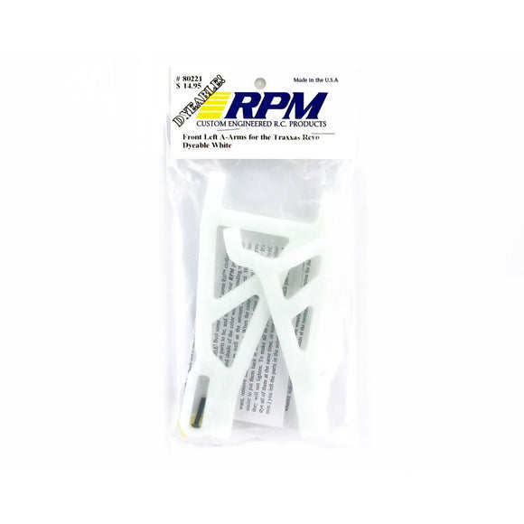 RPM 80221 Traxxas Revo Front Left A-Arms (Dyeable (White)
