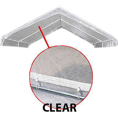 Valance Roof Clear Tarp-Choose Your Size