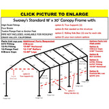 18 X 30 X 1-7/8" HD CANOPY FRAME PARTS, INCLUDES EVERYTHING EXCEPT PIPE