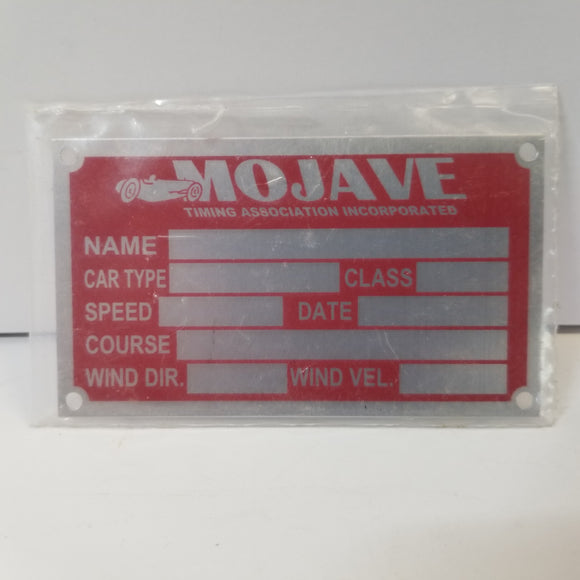 Mojave Timing Association Incorporated Timing Tag