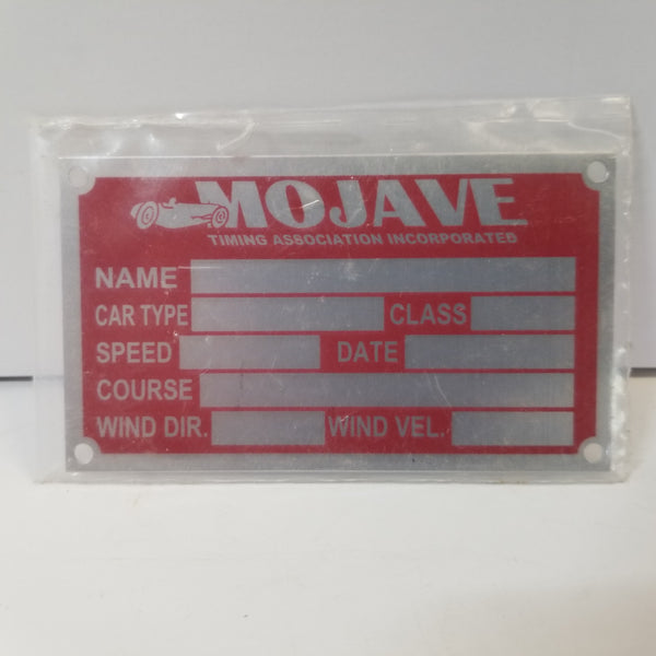 1948 Mojave Timing Assn Speed Trials ポスタ Mojave Timing Association Incorporated Timing Tag – Swasey's