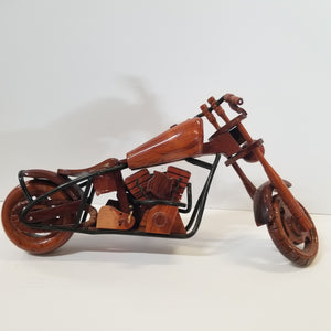 Carved Wood Motorcycle From Hawaii