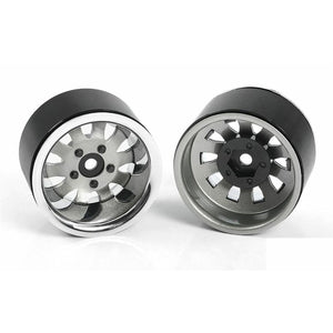 1.9" 5 Lug Steel Wheels w/Beauty Ring (Silver)