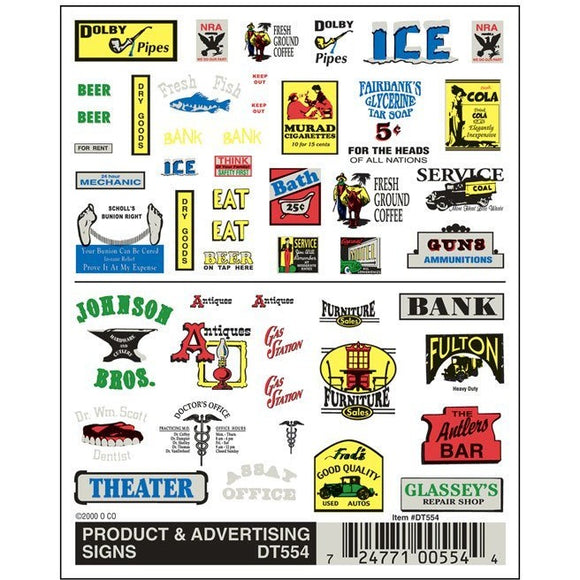 DT554 Dry Transfer, Product/Advertising Signs