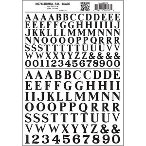 MG713 Large Roman Letters, Black