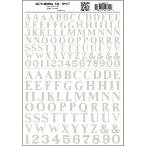 MG714 Large Roman Letters, White