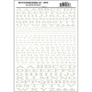 MG716 Extended Roman Letters, White