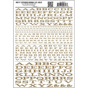 MG717 Extended Roman Letters, Gold