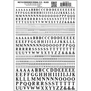 MG718 Short Roman Letters, Black