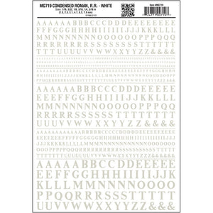 MG719 Short Roman Letters, White