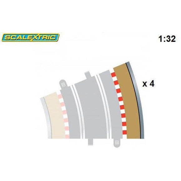 Scalextric C8224 Borders, Tan, Barriers, R3, 4pk