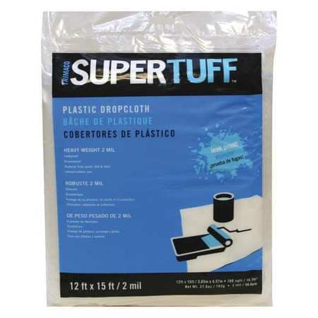 SUPER TUFF Plastic Drop, 2 mil, 12x15, PK12