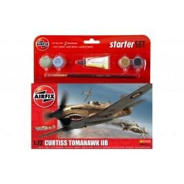 A55101 Small Starter Set - Curtiss Tomahawk IIB Starter Set 1:72 - Swasey's Hardware & Hobbies