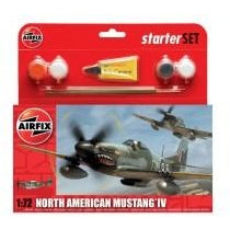 A55107 Small Starter Set - North American Mustang IV Starter Set 1:72 - Swasey's Hardware & Hobbies