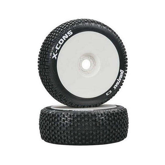 1/8 X-Cons Buggy Tire C3 Mounted White (2)