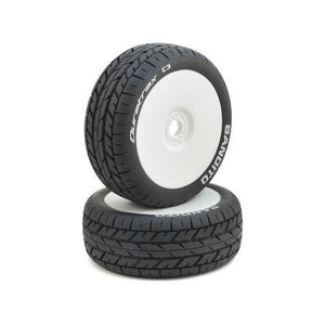 Bandito 1/8 Buggy Tire C3 Mounted White (2)