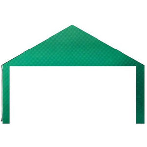 Front Wall Green Tarp-With Two Zippers -Choose Your Size