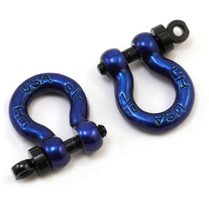 Hot Racing 1/10 Scale Aluminum D-Rings (Blue) (2)