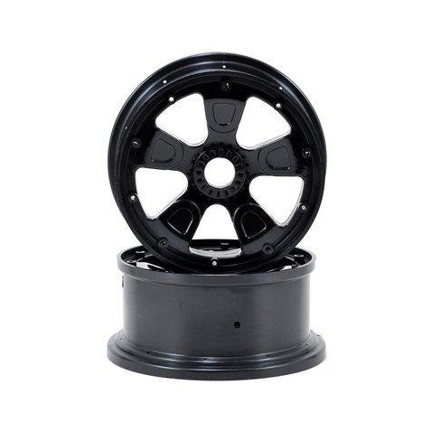Wheel/Beadlock, Black (2): 1:5 4wd  DB XL