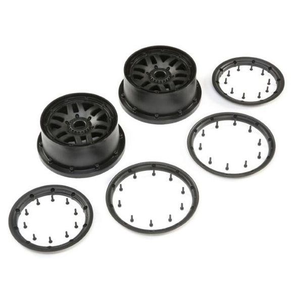 Wheel & Beadlock Set, Black (2): 5ive-T 2.0