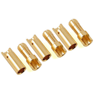 ProTek RC 5.5mm "Super Bullet" Solid Gold Connectors (3 Male/3 Female)