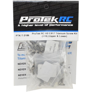 ProTek RC HB E817 Titanium Screw Kit (119) (Upper & Lower)