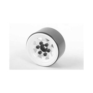 Stamped Steel 1.0'' Stock Beadlock Wheels (White)