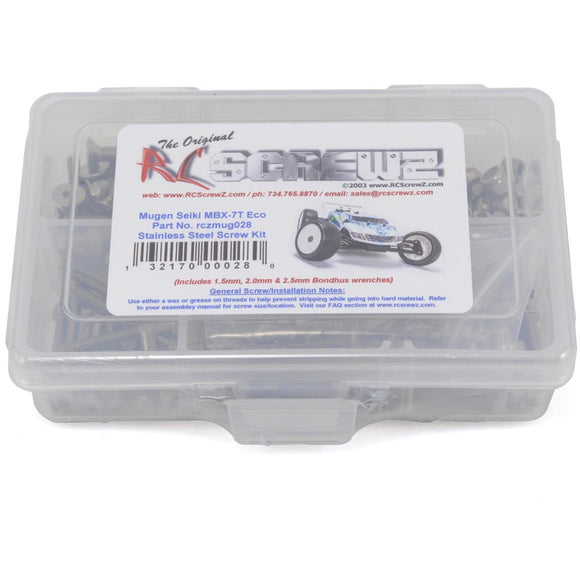 RC Screwz Mugen Seiki MBX7T Eco Stainless Steel Screw Kit