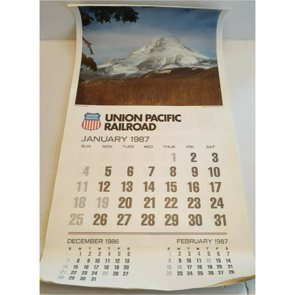 Official 1987 Union Pacific Railroad Calendar