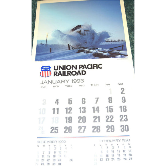 Official 1993 Union Pacific Railroad Calendar