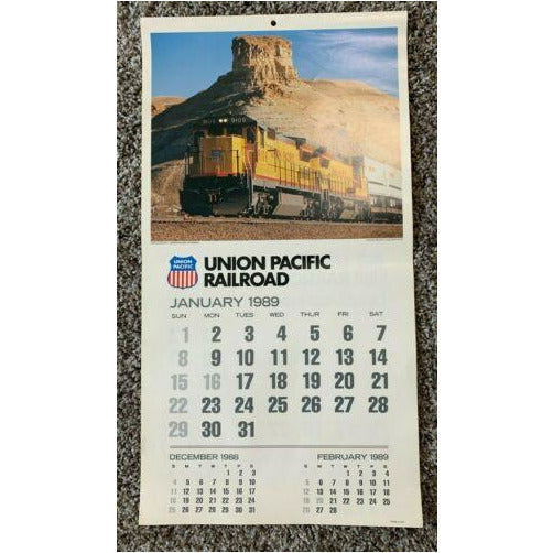 Official 1989 Union Pacific Railroad Calendar