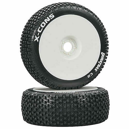 1/8 X-Cons Buggy Tire C2 Mounted White (2)