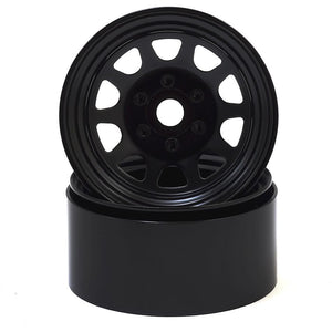 SSD RC Stock 1.9” Steel Beadlock Wheels (Black)