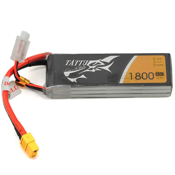 Tattu 3S LiPo Battery 45C (11.1V/1800mAh) (JST-XH)