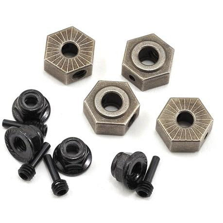 Wheel Hex, Pins & Serrated Lock Nut: ASN (4)